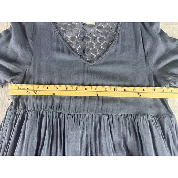 Alter'D State Grey Dress, Gorgeous Lace Trimmed, Size Small - Picture 3 of 5